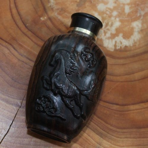 天然木质乌木紫光檀十二生肖鼻烟壶鸡年礼物礼品本命把件文玩收藏