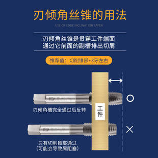 高含钴 先端丝锥 通孔专用 不锈钢攻丝 镀钛丝攻细牙m2.5m4m14m18