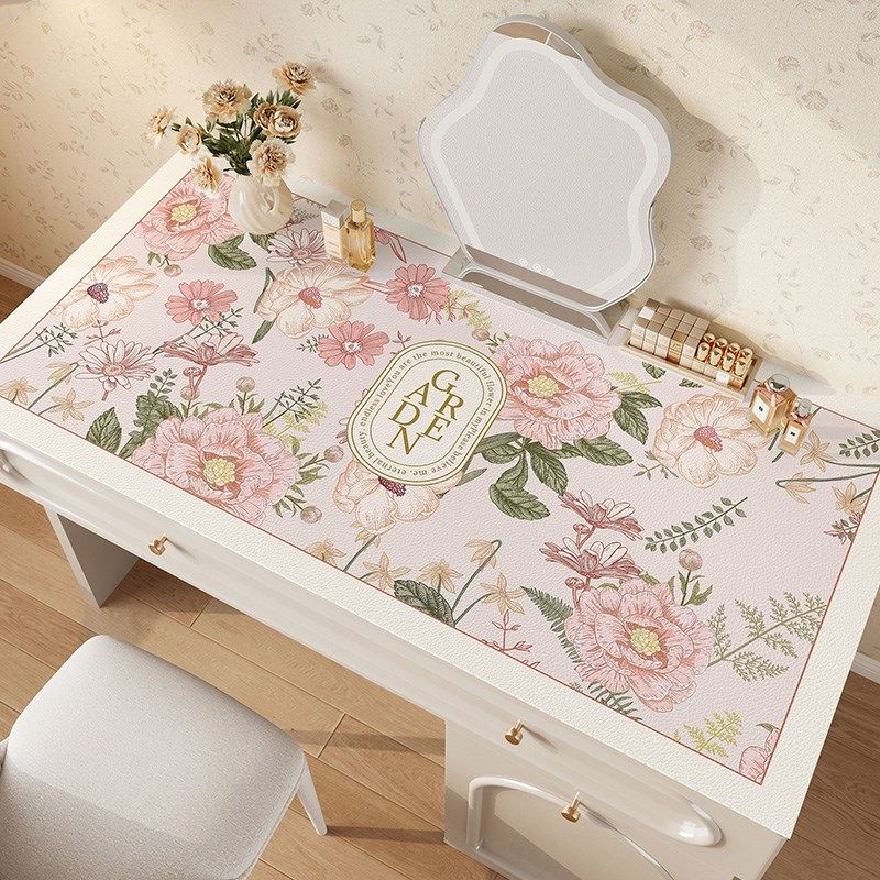 梳妆台桌垫桌面保护垫卧室化妆美甲防滑防油桌布轻奢高级感可定制,居家布艺,桌布,淘宝优惠券,粉丝福利购,淘宝优惠卷