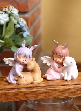 创意梦幻少女心女孩装饰摆件 安妮宝贝蛋糕摆件汽车摆件