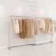 童装 展示架不锈钢银色陈列架女装 店中岛货架挂衣架简约 服装 落地式