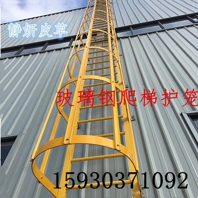 安全爬梯护笼玻璃钢爬梯护笼消防梯子电力绝缘梯子电工梯安全爬梯