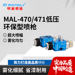 明丽MAL 家具五金皮革脱模剂机械手油漆低压空气自动喷枪 470喷枪