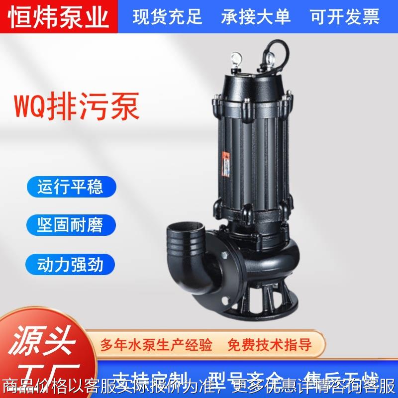 WQ潜水排污泵无堵塞污水提升泵工地大口径排水泵不锈钢防爆潜污泵