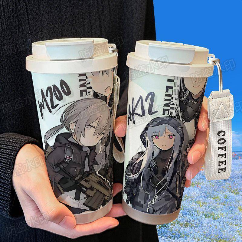 少女前线AK12M200保温杯316不锈钢大容量吸管车载双饮咖啡杯