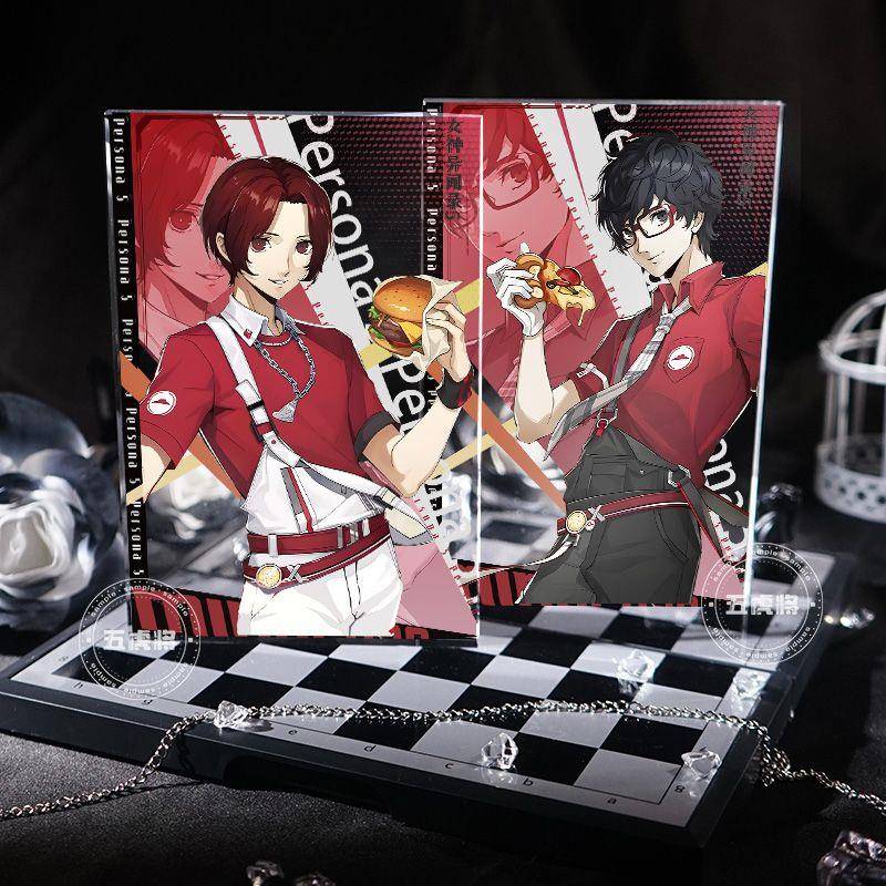 女神异闻录P5X必胜客联动柄图透明亚克力砖雨宫莲王德WONDER周边