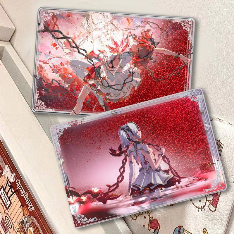 椿黑海岸执花透明流沙立牌鸣潮谷砖学生桌面饰品游戏二次元周边女