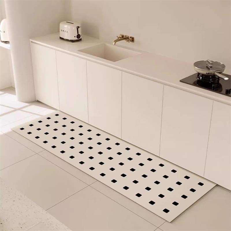 厨房地垫防水防油皮革软垫家用地面防滑耐脏脚垫门口进门玄关地毯