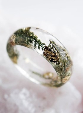 树脂戒指 叠戴戒指 简约戒指 情侣定情戒指 女士环保婚戒