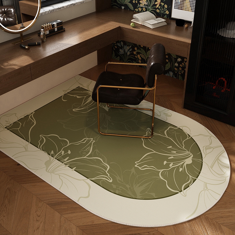 法式复古转椅地垫防滑电脑座椅地毯卧室衣帽间梳妆台椅子凳子脚垫