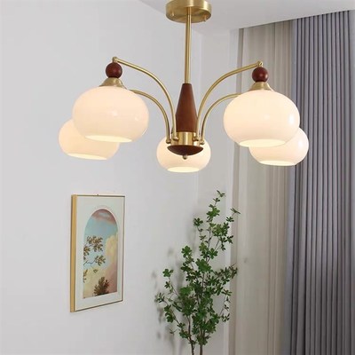 法式中古风客厅吊灯2025新款美式复古新中式高级书房餐厅主卧室灯