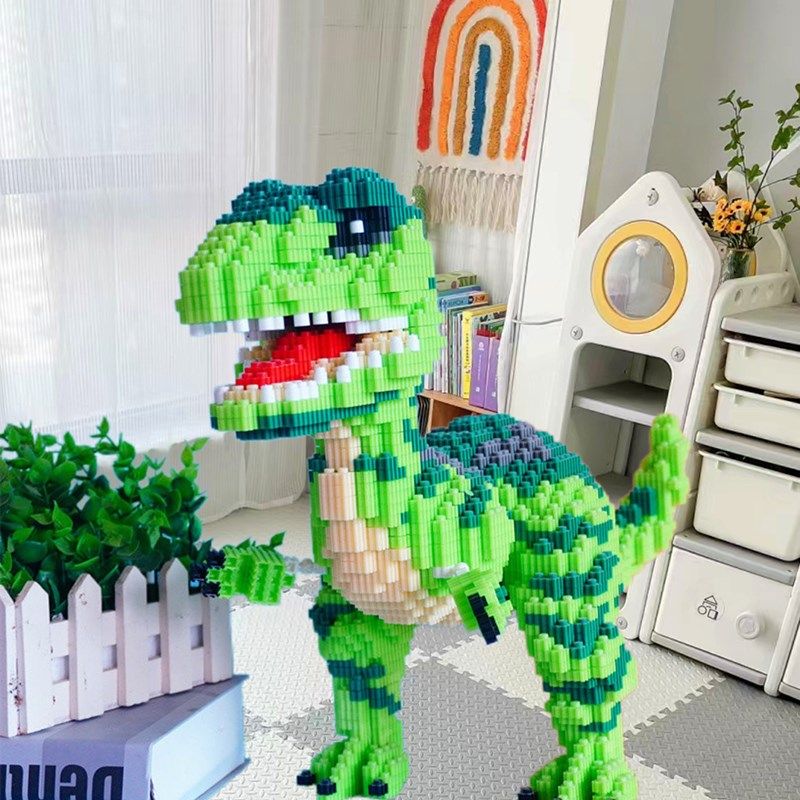 超大恐龙小颗粒拼插3D立体拼图儿童玩具高难度积木拼装积木男女孩,玩具/童车/益智/积木/模型,普通塑料积木,淘宝优惠券,粉丝福利购,淘宝优惠卷