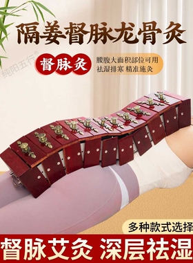 背部艾灸盒龙骨灸器脊柱督脉灸工具长蛇火龙灸艾绒隔姜灸铺姜灸箱
