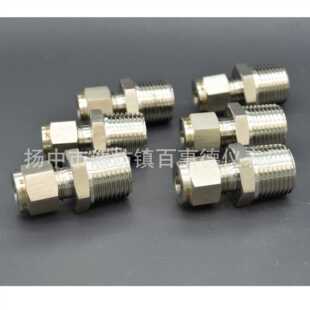 片ZG1/2-Φ6mm不锈钢304双卡套直通终端卡套接头