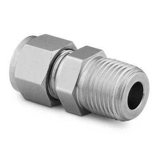 不锈钢高压卡套接头 直通卡套终端接头 外螺纹仪表接头