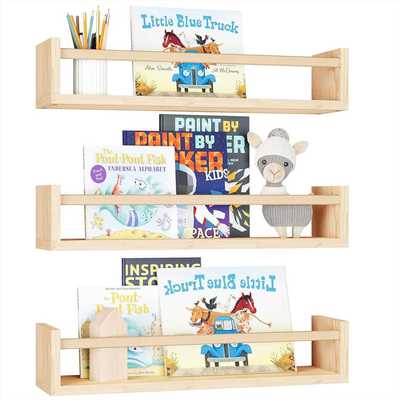 Nursery Shelves,Floating Bookshelves for Wall Baby Nursery