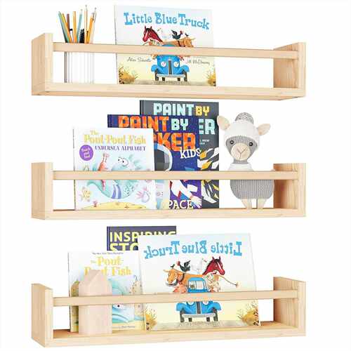 Nursery Shelves,Floating Bookshelves for Wall Baby Nursery