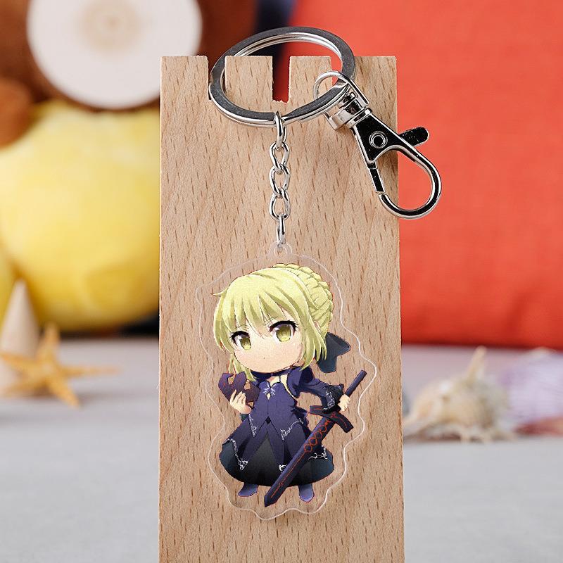 动漫周边 命运守护夜亚克力钥匙扣 fate/stay night透明挂件