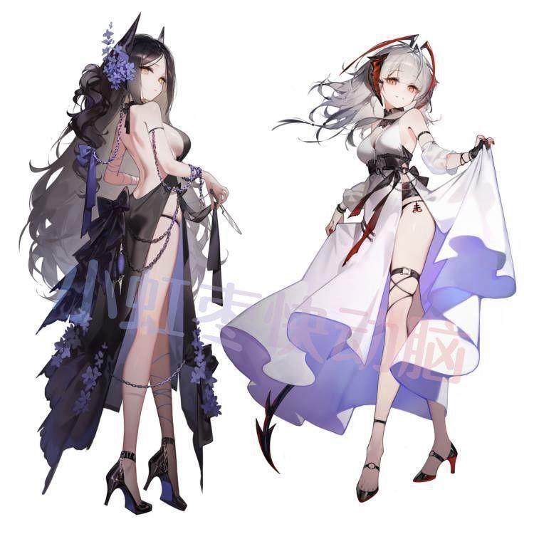 明日方舟W伊内丝高叉连衣裙二次元游戏精美二创周边亚克力立牌