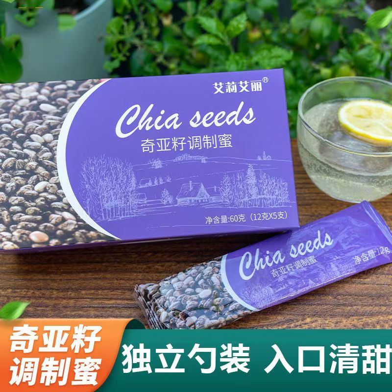 蜂蜜奇亚籽勺子蜜便捷蜂蜜独立小包装减脂椴树蜜低卡饱腹代餐0脂