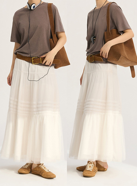 张小某显瘦梨形定制 浪漫白色压褶花边纱裙复古重工蛋糕裙Q0829