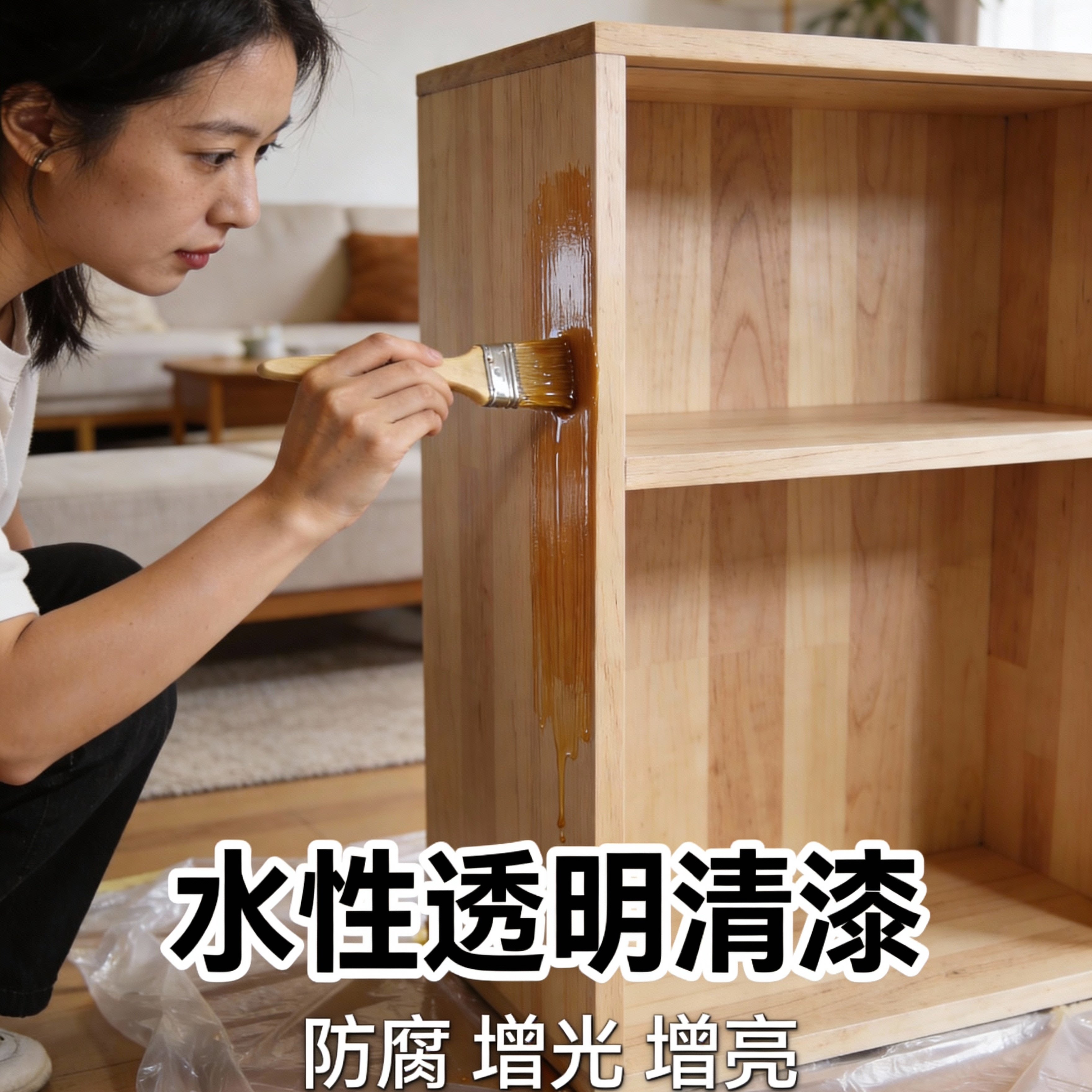 透明水性清漆木器漆实木旧柜子木门家具翻新漆原木色光油地板底漆,基础建材,水性木器漆,淘宝优惠券,粉丝福利购,淘宝优惠卷