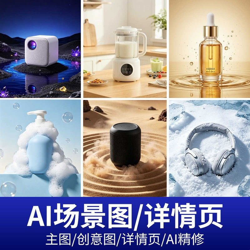 ai图片生成电商制作详情页主图卡通/动漫/插画设计