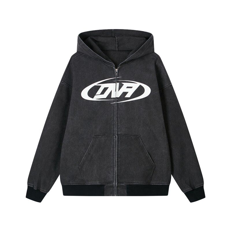 【DNA官方】开衫连帽卫男26年春秋冬美式棉涤宽松型拉链做旧外套