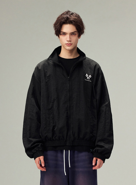 【明星同款】DNA复古拉链夹克25年秋冬立领开衫宽松外套上衣女