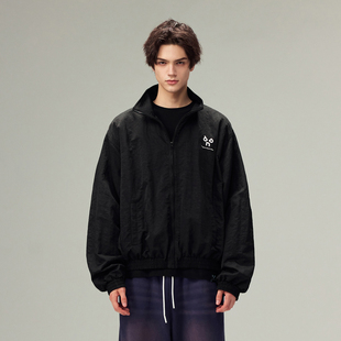 宽松外套上衣 DNA复古拉链夹克25年秋冬立领运动开衫 明星同款