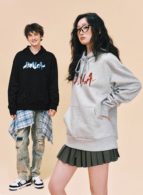 【DNA官方】连帽卫衣25年秋冬美式复古学院风字母印花宽松上衣女