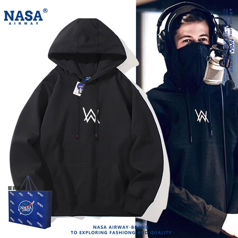 NASA联名艾伦沃克alanwalker同款DJ潮连帽卫衣男女春秋薄款上衣服