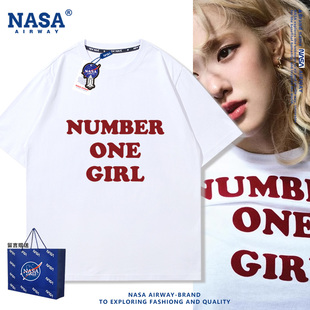 NASA联名rose朴彩英新歌NUMBER ONE GIRL APT火星哥纯棉短袖T恤夏