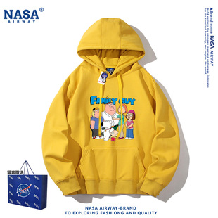 NASA AW恶搞之家盖酷家族饺子布莱恩连帽卫衣男女秋冬加绒上衣服