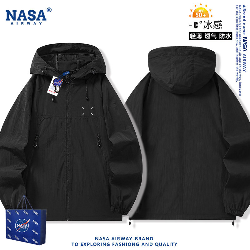 NASA AW王嘉尔同款MM马吉四角标潮牌防晒衣男女速干冲锋衣外套夏