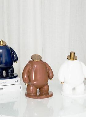 白小胖人物造型抽象摆件大白桌面摆件客厅电视柜酒柜家居装饰品