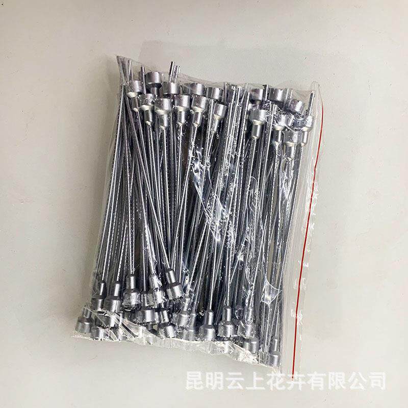 永生玫瑰花头延长杆干花手工DIY配材插花固定器花杆花艺配件