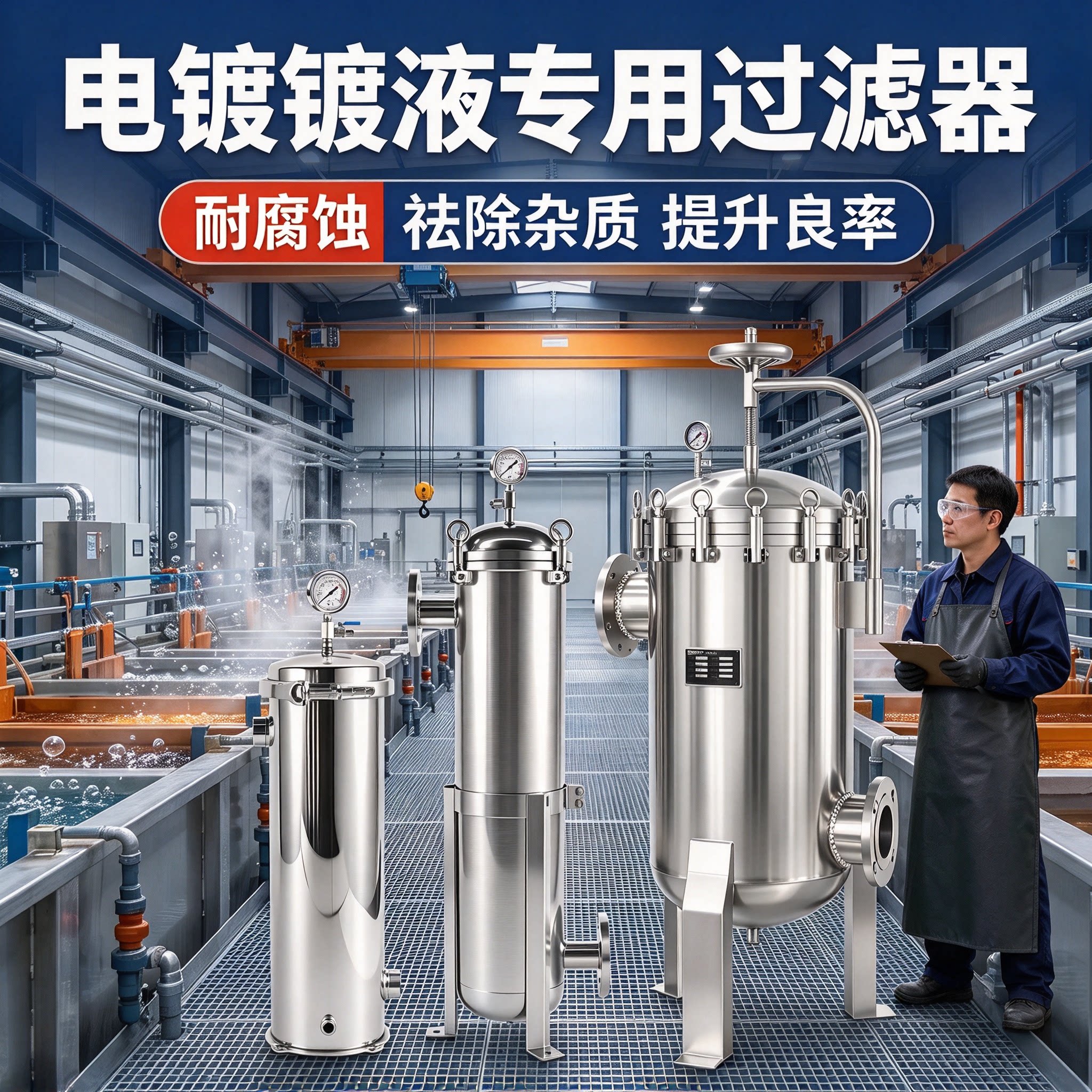 316L不锈钢袋式过滤器电镀厂精密过滤前置固液分离机工业用耐腐蚀