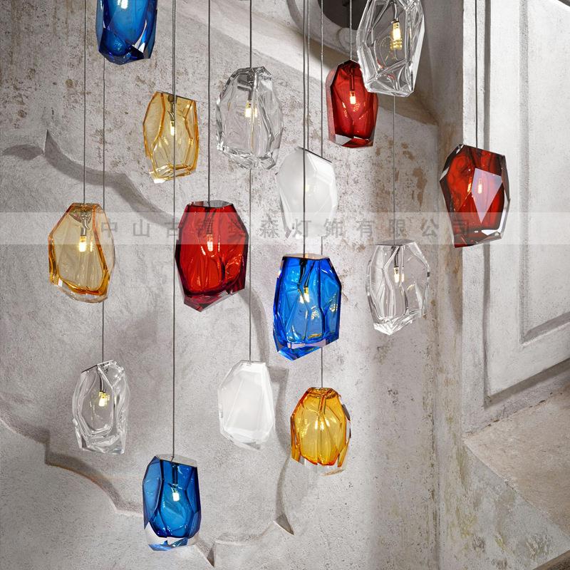 酒店大厅水晶吊灯售楼部沙盘工程灯具别墅会所宴会厅楼梯吊灯灯饰