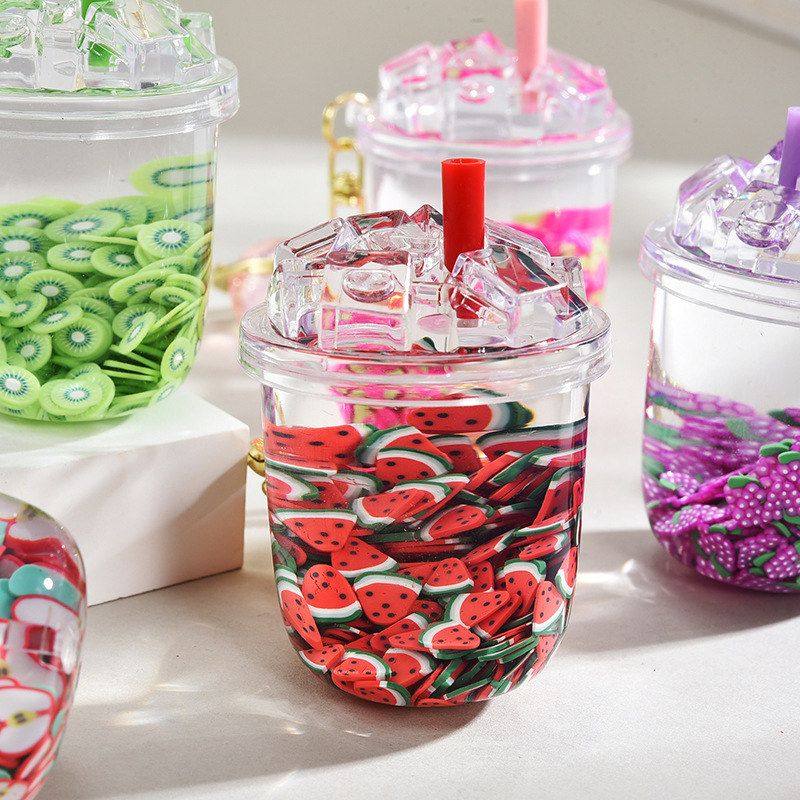 挂件配饰瓶子流沙钥匙扣水果吊