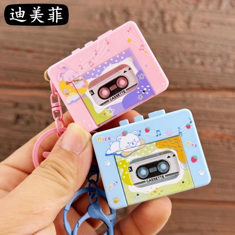 迷你复古收音机钥匙扣挂件怀旧礼物儿童玩具地推娃娃精品机礼品