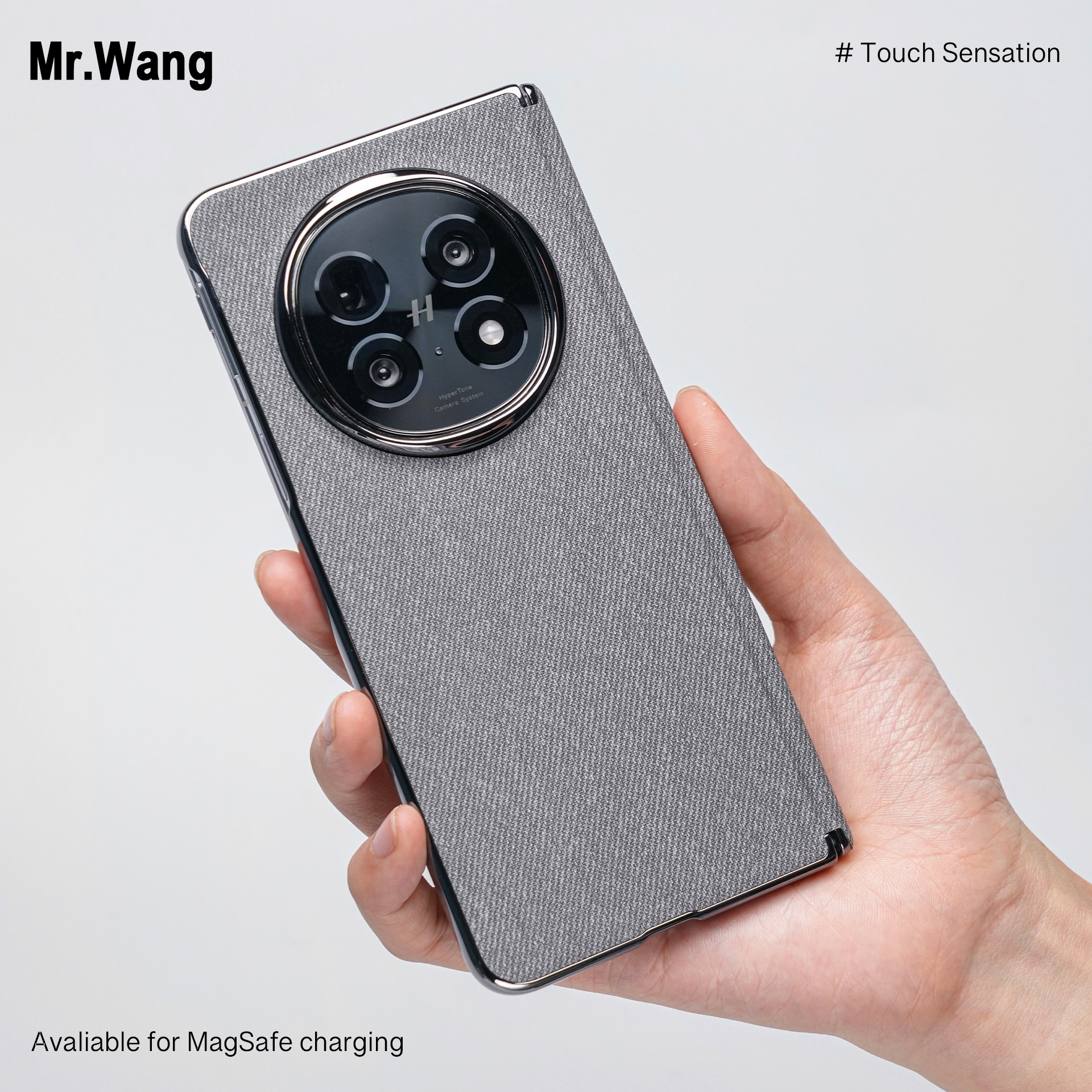 仿麻皮革手机壳适用于OPPOFindN5磁吸保护套复古高级简约商务男女