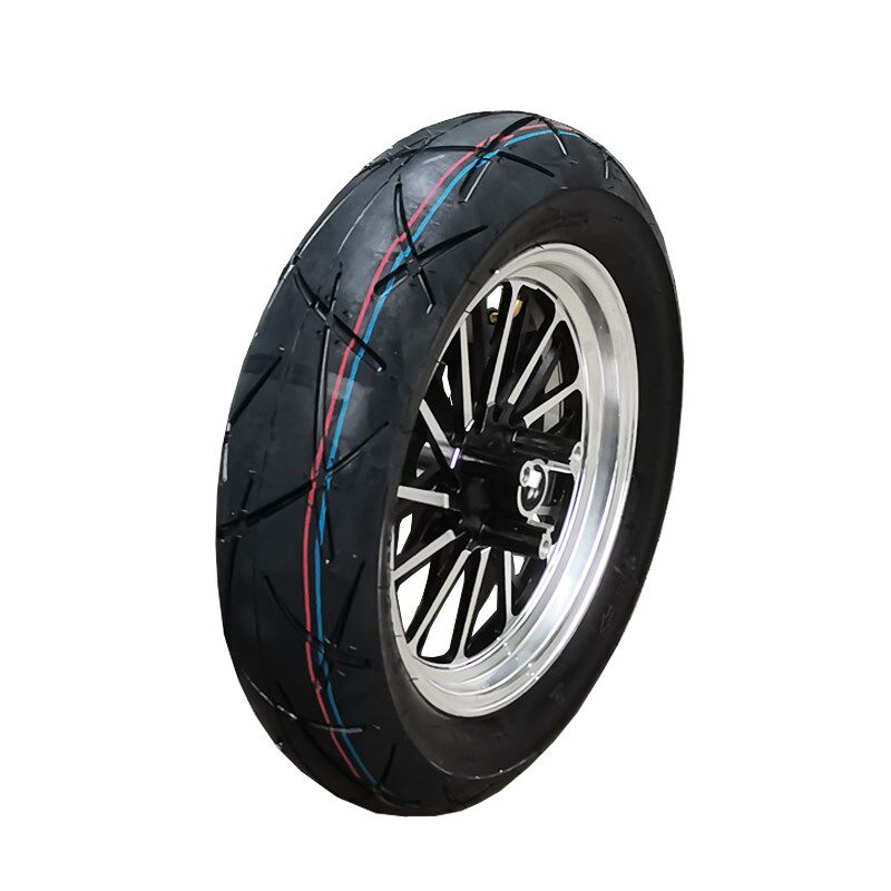 电摩改装12寸前轮毂真空轮胎小龟怪兽战速迅鹰电动车M3小猴M5钢圈
