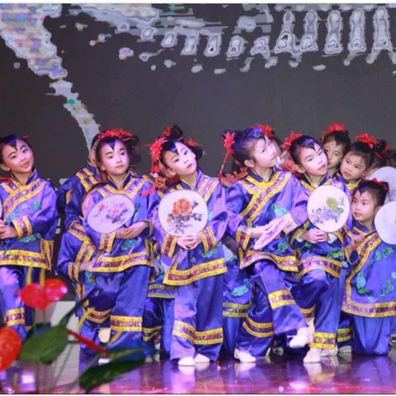 元旦儿童成人女款《一把酸枣》舞蹈演出服戏曲舞古典舞蹈表演服