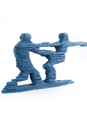 创意家居人物造型艺术摆设酒店样板间软装饰品人体抽象马赛克摆件