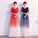 大合唱服演出服女长裙新款 表演服朗诵礼服裙 成人合唱团舞台服装
