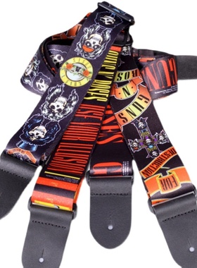 加拿大 Perris派瑞斯Gun N Roses枪花签名款皮/布制电木吉他背带