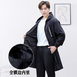 风衣版防水罩衣男士加长工作服耐磨防油女士围裙成人仓管搬运大褂