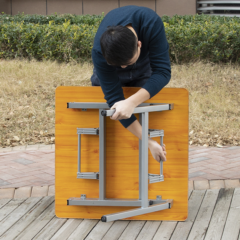 高75cm 四方折叠桌80x80正方形 桌折叠方桌 高桌子折叠免安装家用