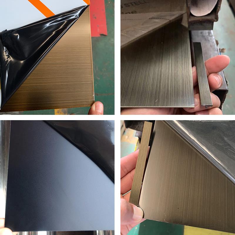 定制加工装饰板不锈钢彩色板镜面钛金黑钛垭口电梯门套极窄包边条